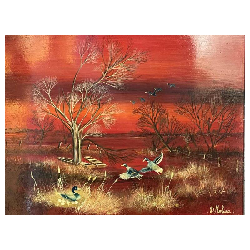 Danielle MOLINA (1939-): « paysage bucolique »