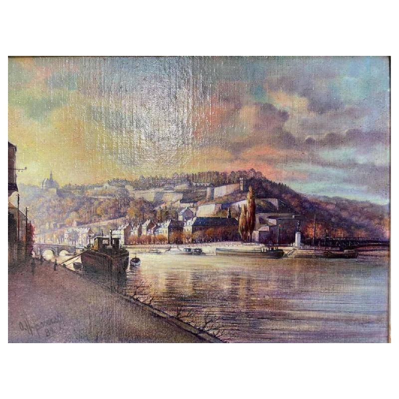 Olivier Henri BOSERET (1924-2005) « Vue de Jambes », Citadelle de Namur