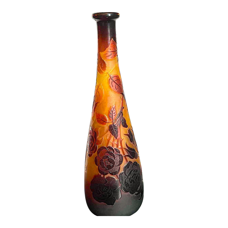 Vase D'Argental création Paul NICOLAS cristal Saint-Louis