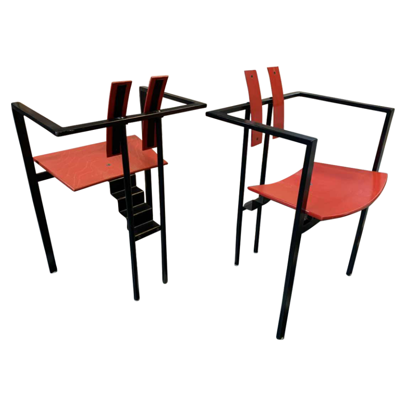 KARL FRIEDRICH FÖRSTER pour KFF, Paire de fauteuils MEMPHIS 'TRIX', 1980s