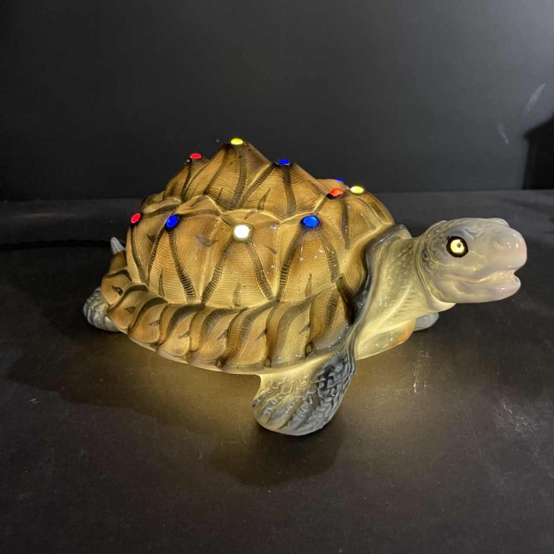 CAPODIMONTE "Schildpad" Nachtlamp Sculptuur Italiaans porselein, jaren '30
