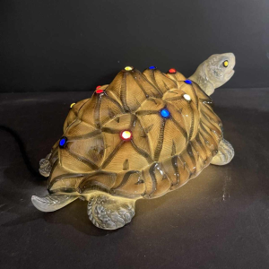 CAPODIMONTE " Tortue " Lampe Veilleuse Sculpture Porcelaine italienne, 1930s