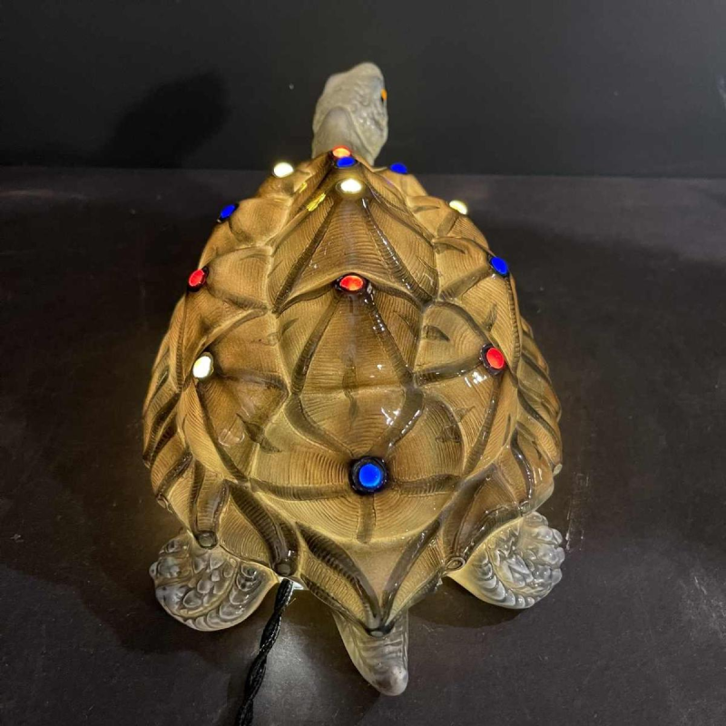 CAPODIMONTE "Turtle" Nightlight Lamp Sculpture Italian porcelain, 1930s