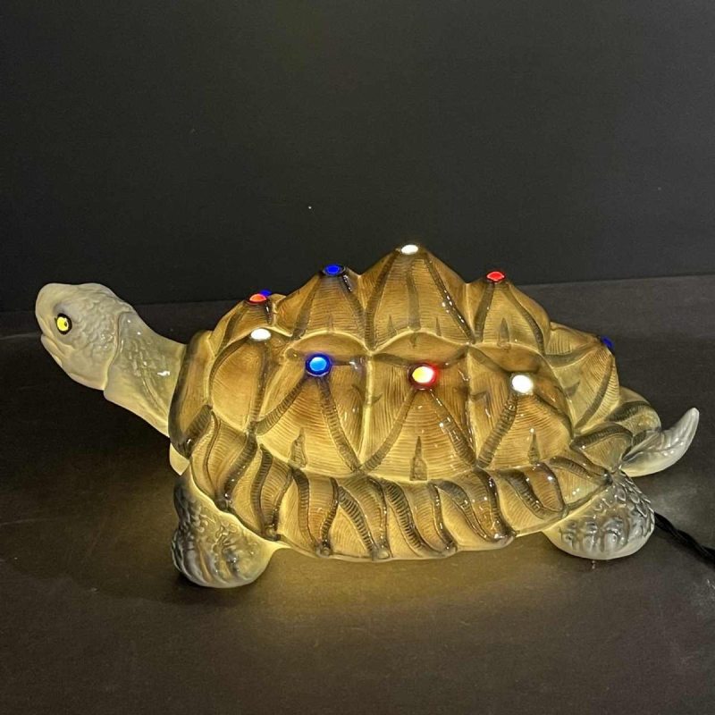 CAPODIMONTE "Turtle" Nightlight Lamp Sculpture Italian porcelain, 1930s