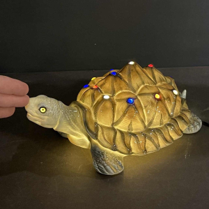 CAPODIMONTE "Schildpad" Nachtlamp Sculptuur Italiaans porselein, jaren '30