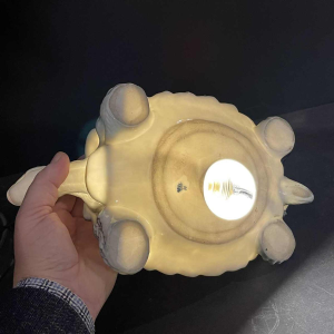 CAPODIMONTE " Tortue " Lampe Veilleuse Sculpture Porcelaine italienne, 1930s