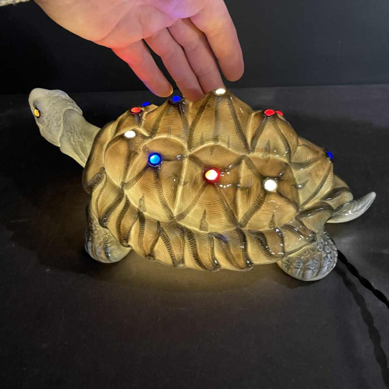 CAPODIMONTE "Turtle" Nightlight Lamp Sculpture Italian porcelain, 1930s