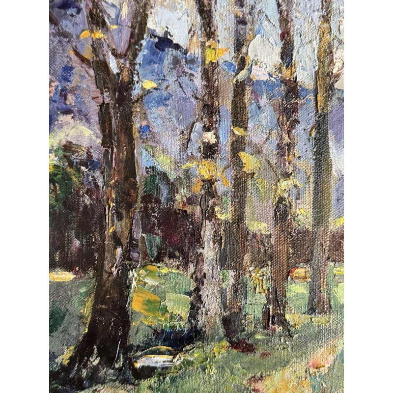 Berthe Otten-Rosier 'Paysage, vallée de l'Ourthe ?' peinture huile sur toile