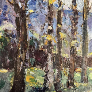 Berthe Otten-Rosier 'Paysage, vallée de l'Ourthe ?' peinture huile sur toile