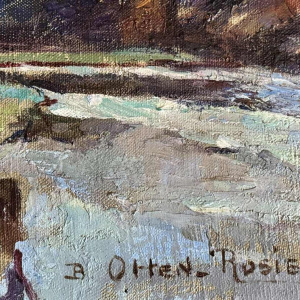 Berthe Otten-Rosier 'Landschap, Ourthevallei ?' schilderij olieverf op doek