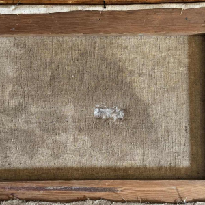 Berthe Otten-Rosier 'Landschap, Ourthevallei ?' schilderij olieverf op doek