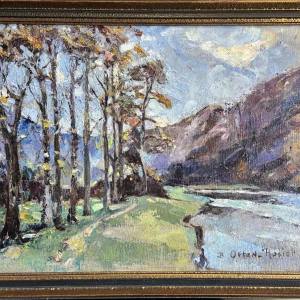 Berthe Otten-Rosier Landscape, Ourthe valley ? painting oil on canvas