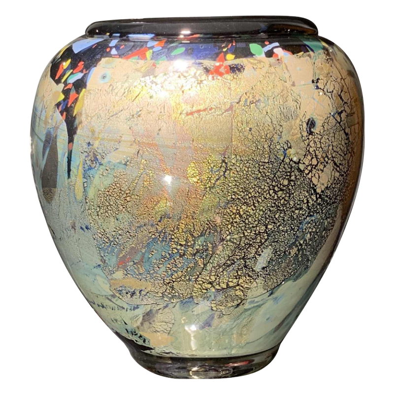 Vase du maître-verrier Jean-Claude Novaro à BIOT en 1995