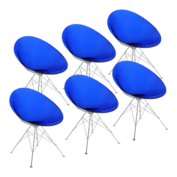 Philippe Starck " Ero S" Kartell Italy, set of 6 chairs / armchairs Design 1999