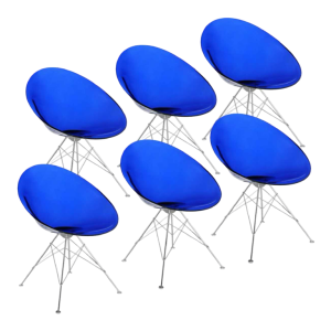 Philippe Starck " Ero S" Kartell Italië, set 6 stoelen / fauteuils Design 1999