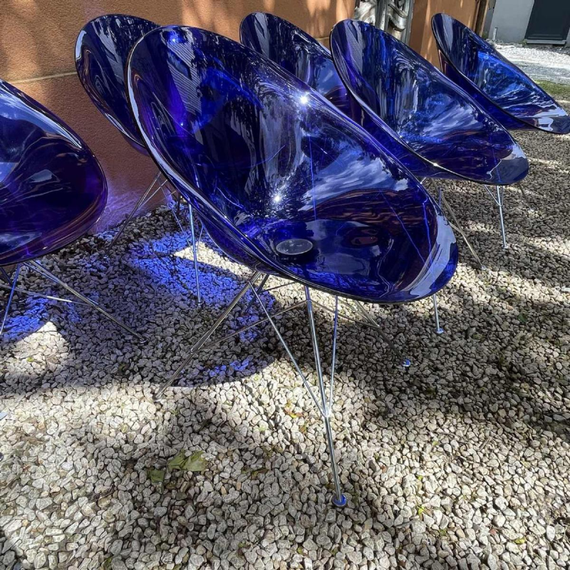 Philippe Starck " Ero S" by Kartell Italy, série de 6 chaises / fauteuils 1999