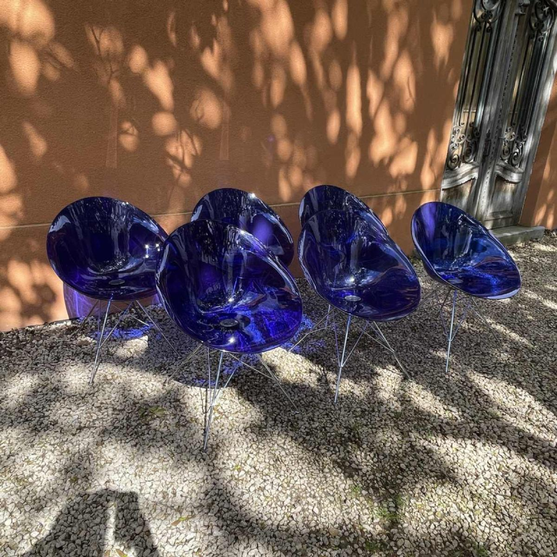 Philippe Starck " Ero S" by Kartell Italy, série de 6 chaises / fauteuils 1999