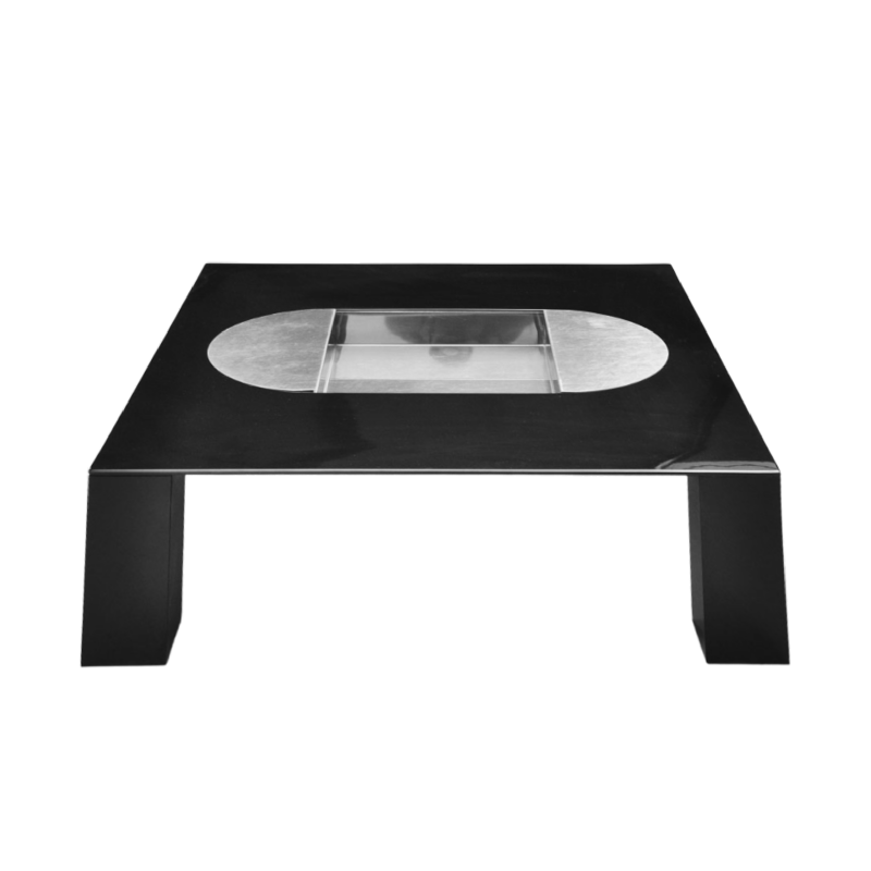 GIOVANNI OFFREDI pour SAPORITI, Table Basse " TEBE " Bar Bac a` Glace, ca 1970