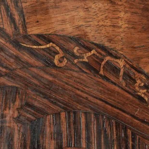 Emile Gallé L'heureux temps inlaid pedestal table, ca 1905