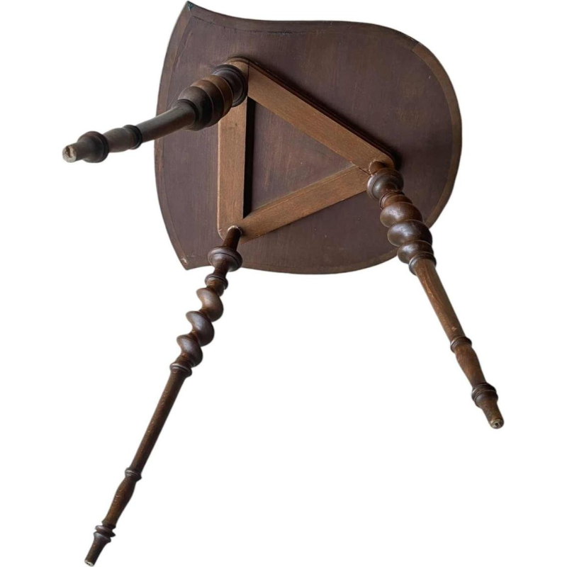 Emile Gallé L'heureux temps inlaid pedestal table, ca 1905