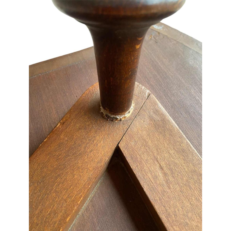 Emile Gallé L'heureux temps inlaid pedestal table, ca 1905