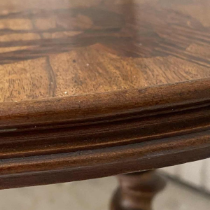 Emile Gallé "L'heureux temps" table guéridon marquetée, ca 1902