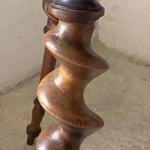 Emile Gallé L'heureux temps inlaid pedestal table, ca 1905