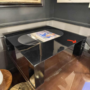 GIOVANNI OFFREDI pour SAPORITI, Table Basse " TEBE " Bar Bac a` Glace, ca 1970