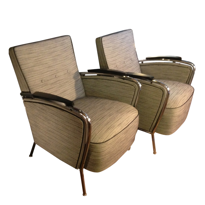 Paire de Fauteuils " Expo 58 " - dans le goût de Jindrich Halabala - circa 1950
