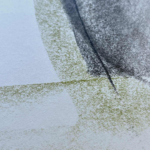 GEORGES (Géo) DE VLAMYNCK 'Nu de Femme Abstrait G' schilderij / gemengde techniek, houtskool, inkt en krijt op nat papier