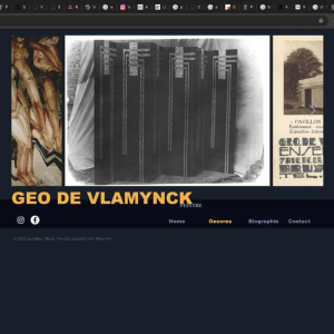 GEORGES (Géo) DE VLAMYNCK 'Nu de Femme Abstrait G' schilderij / gemengde techniek, houtskool, inkt en krijt op nat papier