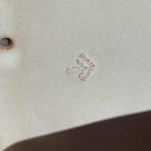 ELSE BACH / KARLSRUHE Prancing Horse 82cm Art Deco sculpture, majolica ceramic ( white craquelé ) ca 1935