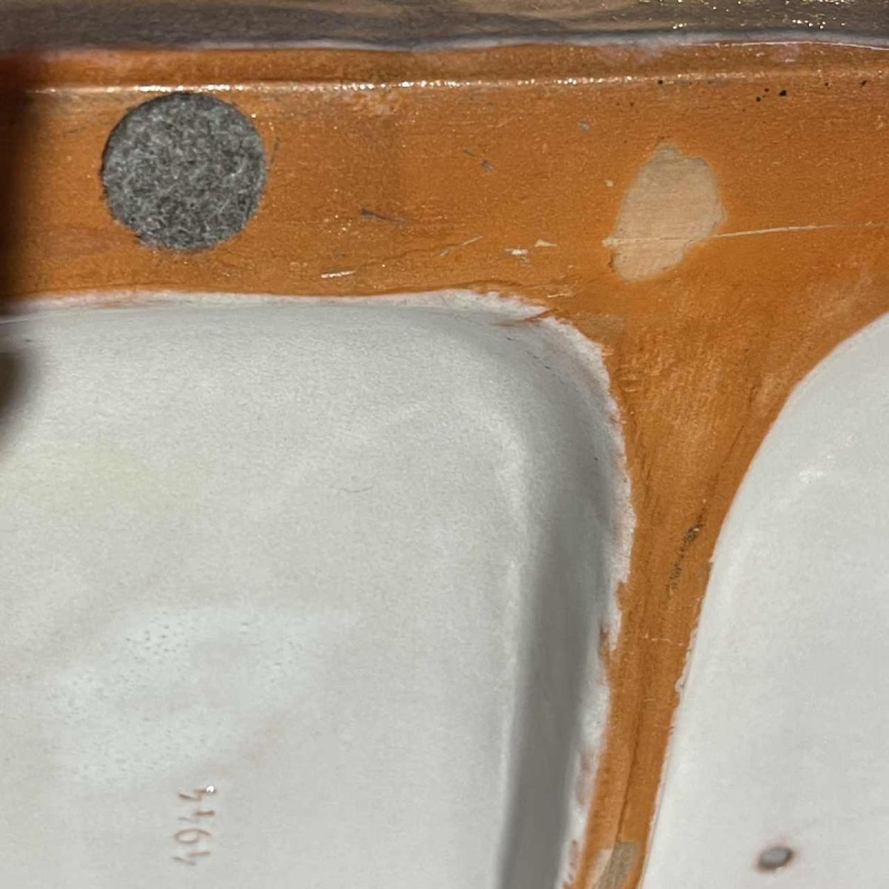 ELSE BACH / KARLSRUHE 'Cheval cabre´' 82cm sculpture Art De´co, céramique majolique ( craquelé blanc ) ca 1935