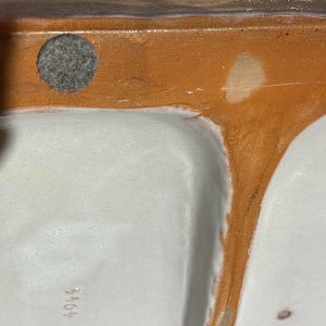 ELSE BACH / KARLSRUHE 'Cheval cabre´' 82cm sculpture Art De´co, céramique majolique ( craquelé blanc ) ca 1935