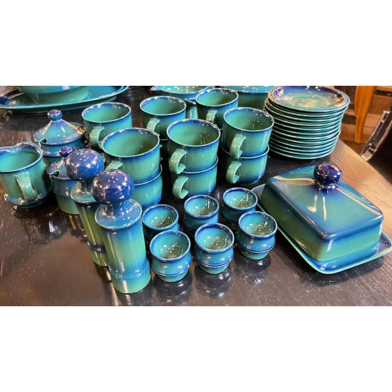 KÖNIGSSEE / GOEBEL Bavaria, porseleinen servies en koffieset, 12 pers, 1970