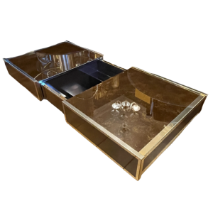 WILLY RIZZO pour CIDUE, Table Basse Extensible, Cocktail Bar, ca 1970