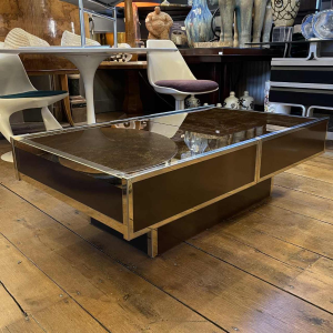 WILLY RIZZO pour CIDUE, Table Basse Extensible, Cocktail Bar, ca 1970