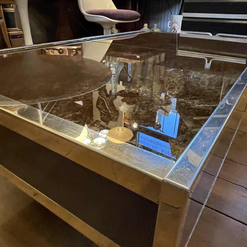 WILLY RIZZO pour CIDUE, Table Basse Extensible, Cocktail Bar, ca 1970