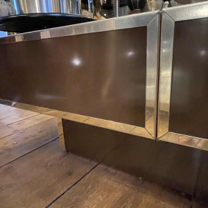 WILLY RIZZO pour CIDUE, Table Basse Extensible, Cocktail Bar, ca 1970