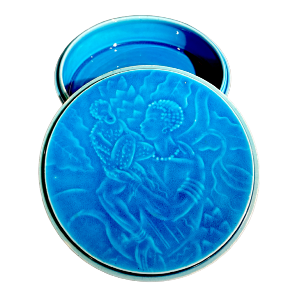 BING & GRONDAHL - Porcelaine Royal Copenhagen, Boite Art Déco Africaniste 1925