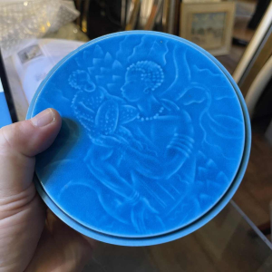 BING & GRONDAHL Kopenhagen, Porselein Africanistische Art Deco Sieradendoos 1925