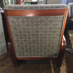 Rare Pair of "Aviator" Mahogany Armchairs, Design Art Deco, 1930/40