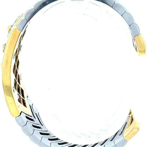 Bracelet or jaune & acier, aigue-marine, saphir jaune, améthyste