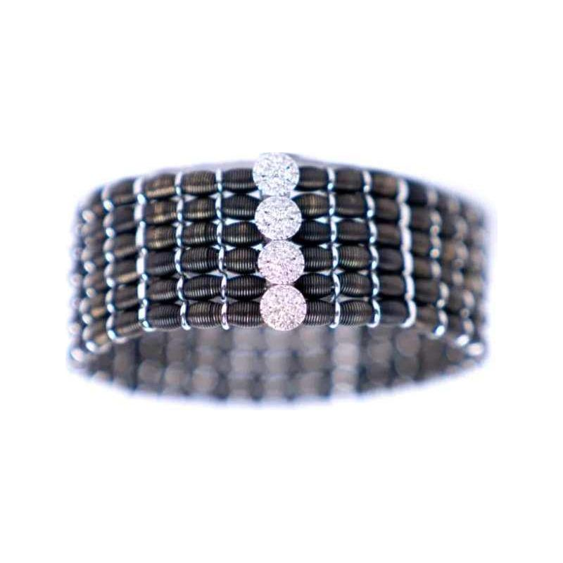 Bracelet 18ct black gold with diamonds