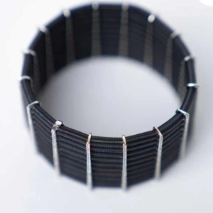 Armband van 18 karaat zwart gerhodineerd goud en diamant