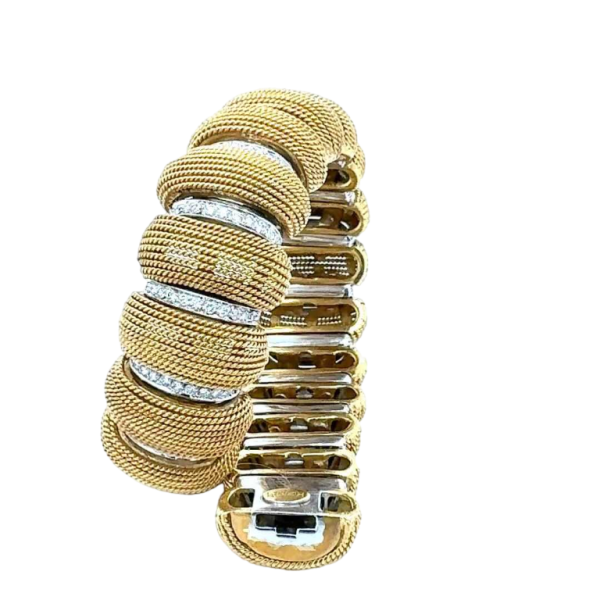 Harpos, bracelet in two-tone gold and diamonds