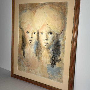 Leonor Fini, rioginele kleurenprint, gesigneerd en opgedragen