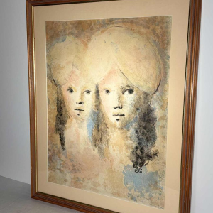 Leonor Fini, original color print, signed and dedicated