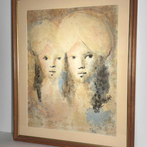 Leonor Fini, original color print, signed and dedicated