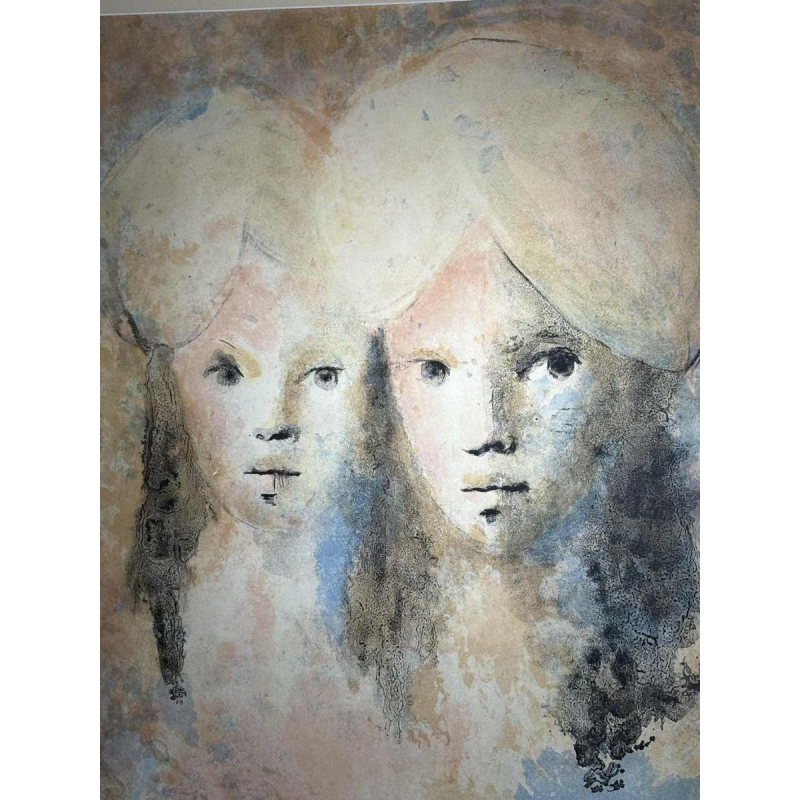 Leonor Fini, original color print, signed and dedicated